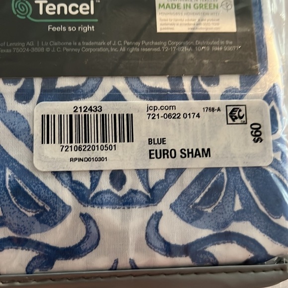 NWT Liz Claiborne Euro Sham Sadie Set of 2 - Picture 3 of 6